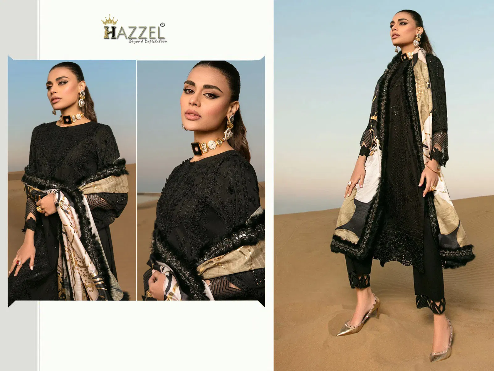  Rayon Embroidered by Hazzel 023 mbroidered Pakistani Salwar Kameez